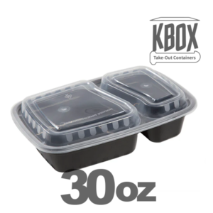 30oz 两格方型餐盒 Rectangular food container FH28B|150set