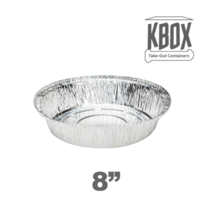 8“圆形铝餐盒 (底)round Oblong Foil container 500pcs