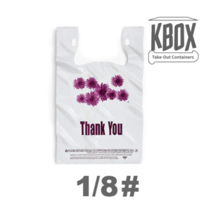 花+thankyou1/8塑料袋 Plastic bag 500pcs